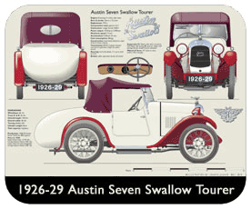 Austin Seven Swallow 1926-29 Place Mat, Small
